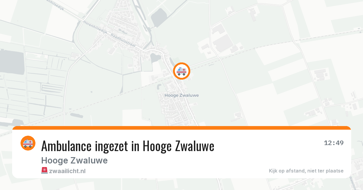 Ambulance ingezet in Hooge Zwaluwe — 22 apr 2026