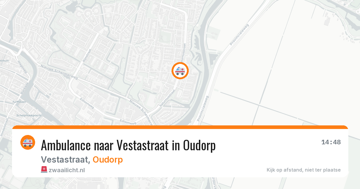 Ambulance naar Vestastraat in Oudorp — 11 aug 2026