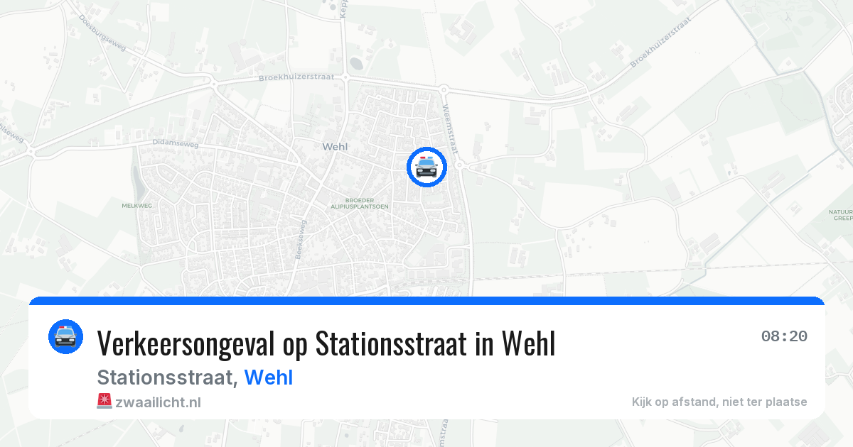 Verkeersongeval op Stationsstraat in Wehl — 19 jan 2026