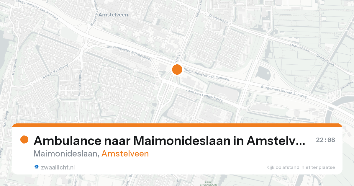 Ambulance naar Maimonideslaan in Amstelveen — 26 mei 2026