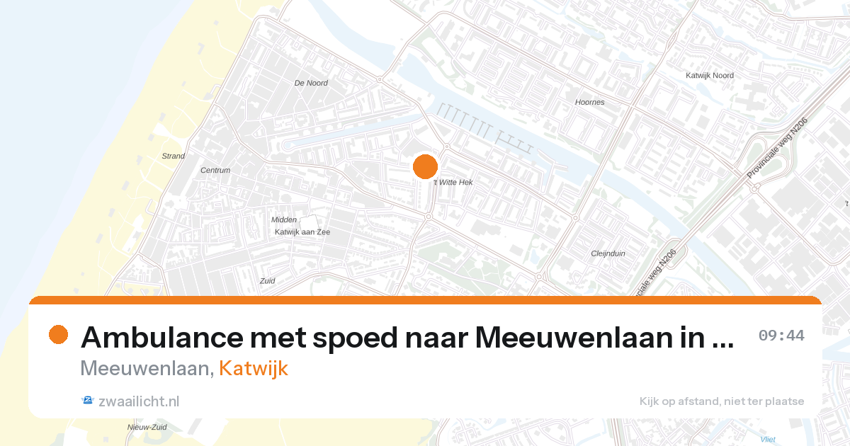 Ambulance met spoed naar Meeuwenlaan in Katwijk — 18 apr 2026