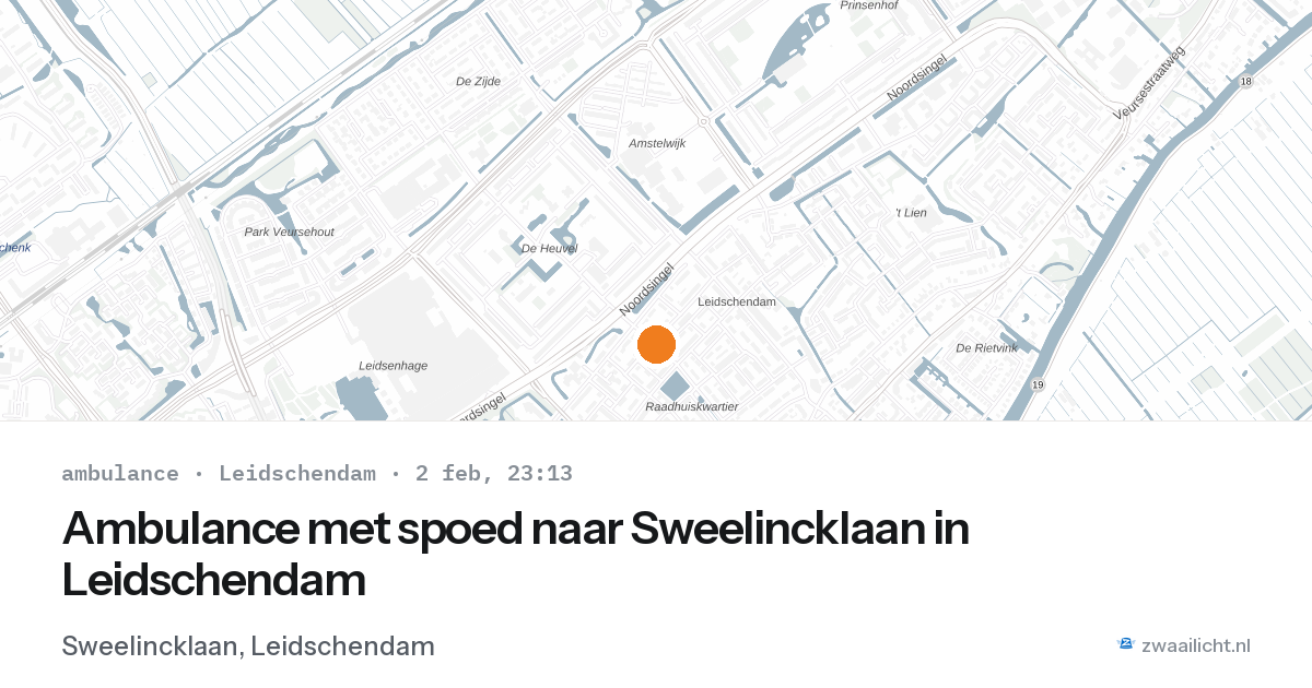 Ambulance met spoed naar Sweelincklaan in Leidschendam — 2 feb 2026