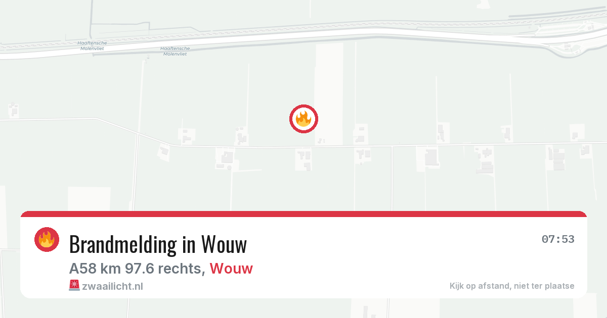 Brandmelding in Wouw — 29 jan 2026