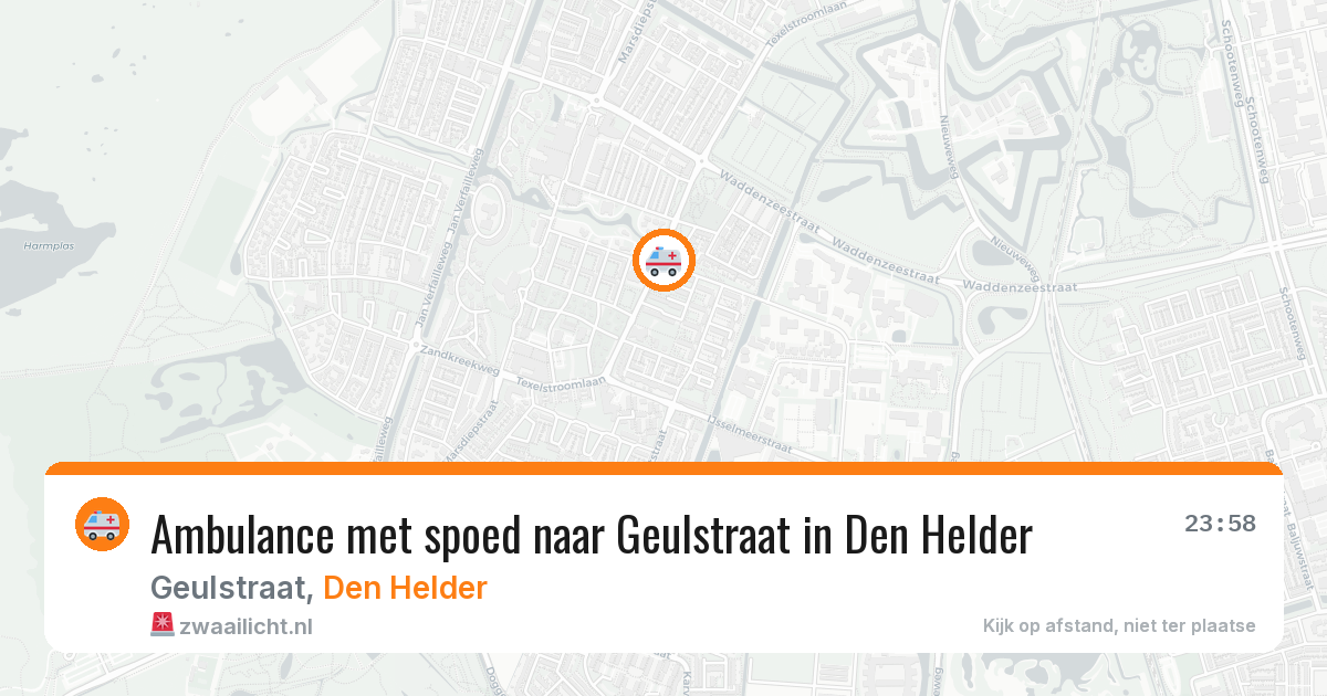 Ambulance met spoed naar Geulstraat in Den Helder — 30 mei 2026