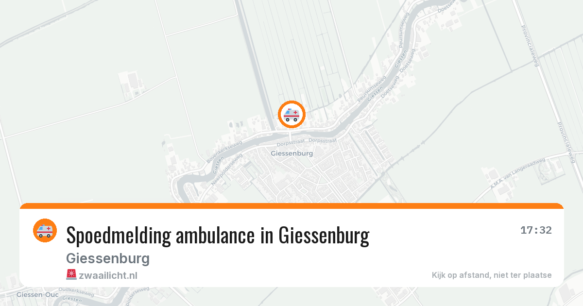 Spoedmelding ambulance in Giessenburg — 20 jun 2026