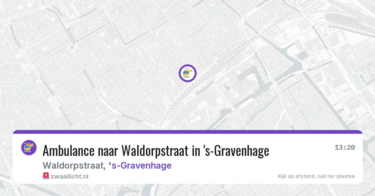 Ambulance naar Waldorpstraat in 's-Gravenhage — 12 jul 2026