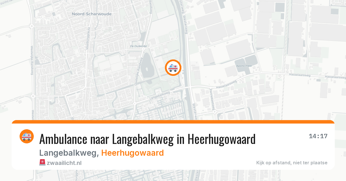 Ambulance naar Langebalkweg in Heerhugowaard — 20 jun 2026