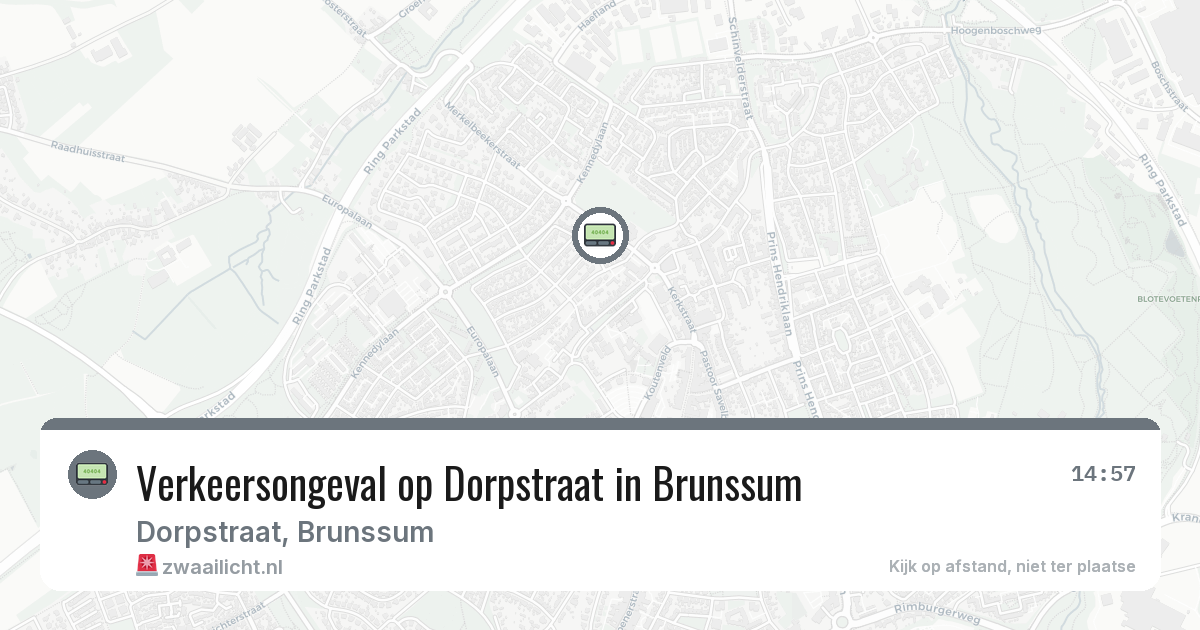 Verkeersongeval op Dorpstraat in Brunssum — 19 apr 2026