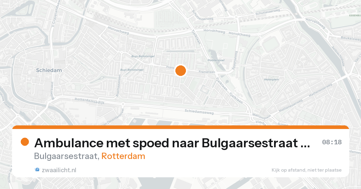 Ambulance met spoed naar Bulgaarsestraat in Rotterdam — 19 aug 2026