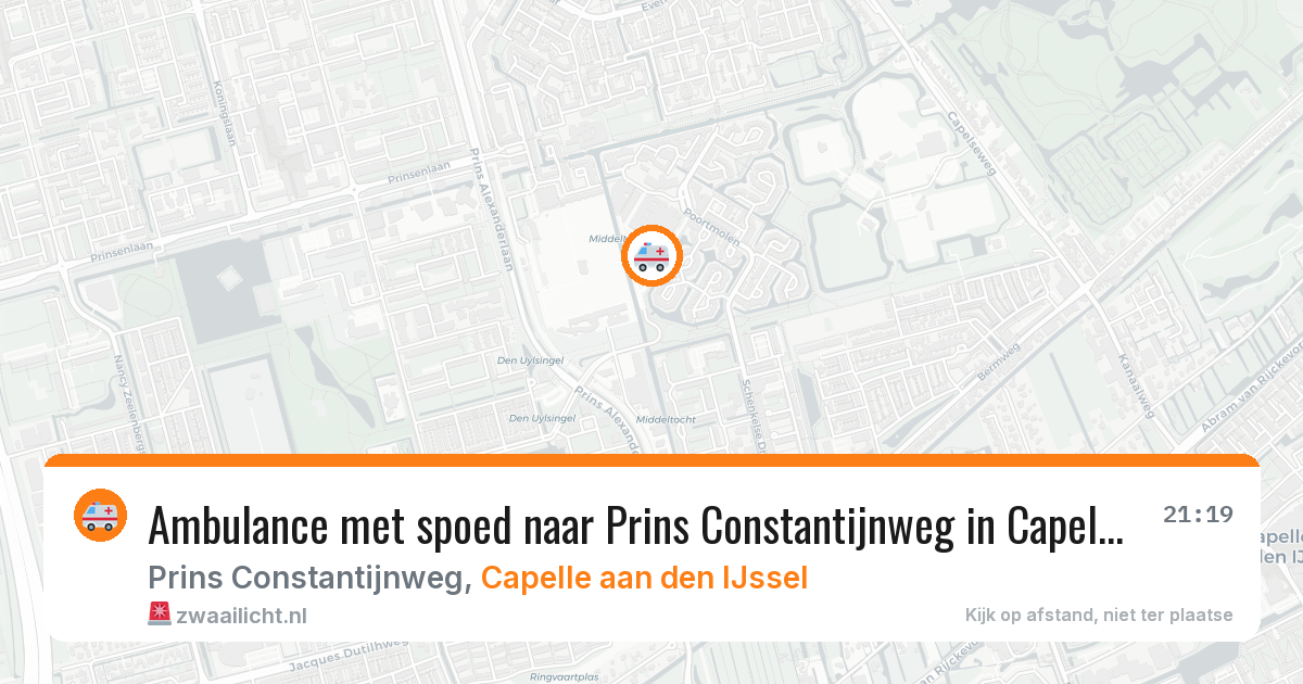 Ambulance met spoed naar Prins Constantijnweg in Capelle aan den IJssel — 14 apr 2026