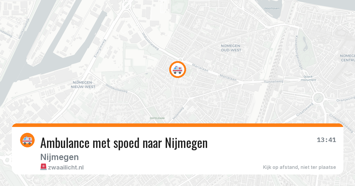 Ambulance met spoed naar Nijmegen — 27 feb 2026 | 🚨 Zwaailicht.nl
