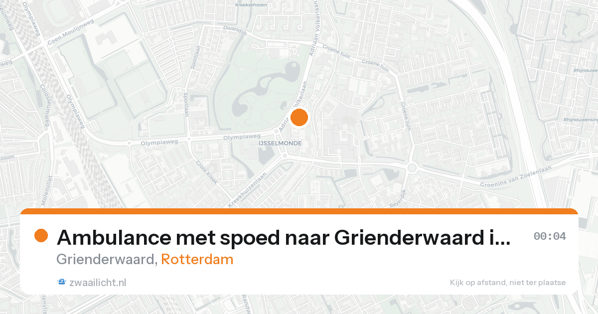 Ambulance met spoed naar Grienderwaard in Rotterdam — 7 feb 2026