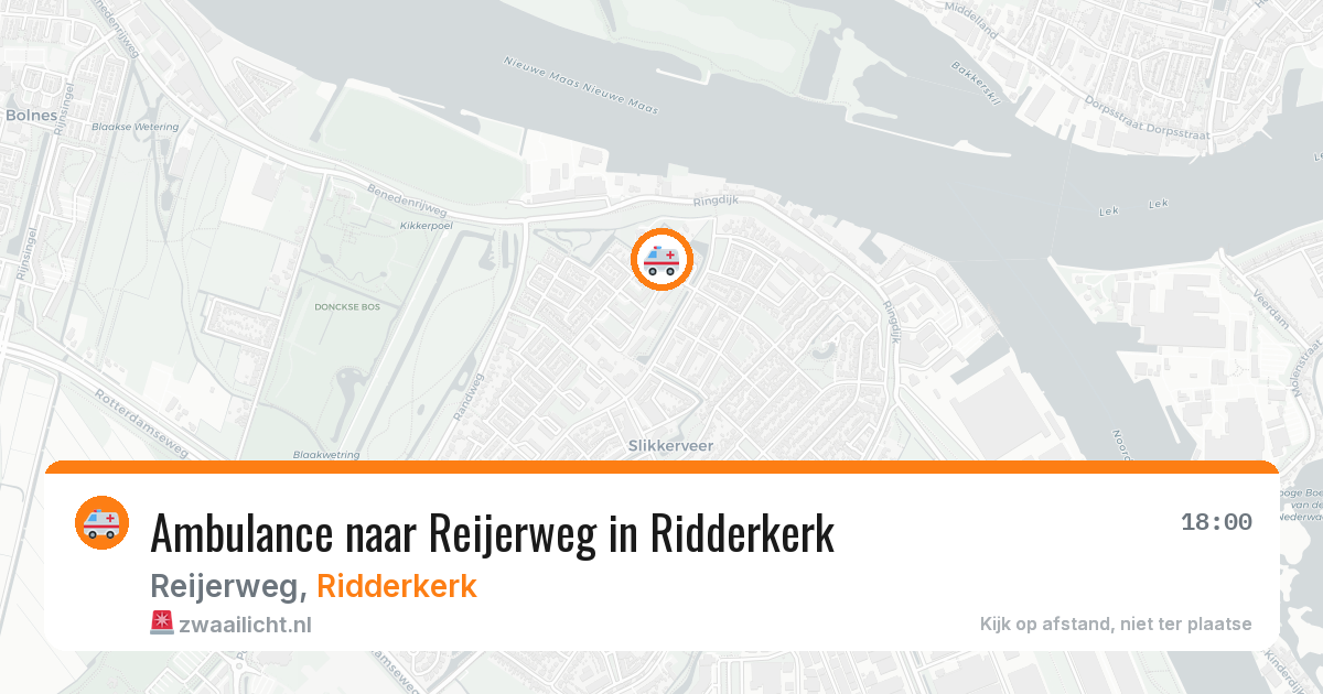 Ambulance naar Reijerweg in Ridderkerk — 9 jun 2026