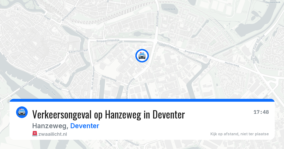 Verkeersongeval op Hanzeweg in Deventer — 24 apr 2026