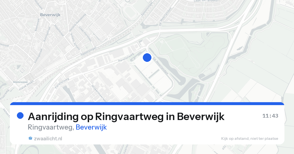 Aanrijding op Ringvaartweg in Beverwijk — 16 aug 2026