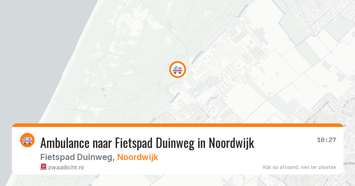 Ambulance naar Fietspad Duinweg in Noordwijk — 14 jun 2026