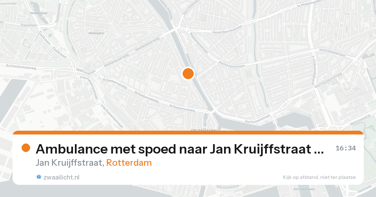 Ambulance met spoed naar Jan Kruijffstraat in Rotterdam — 20 aug 2026