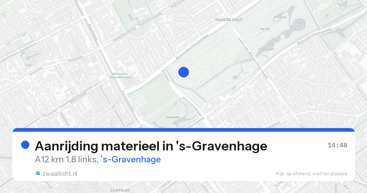 Aanrijding materieel in 's-Gravenhage — 19 aug 2026