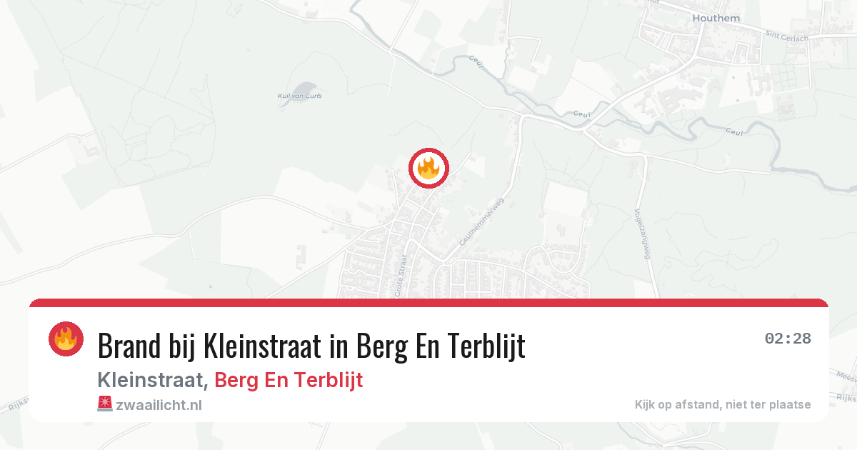Brand bij Kleinstraat in Berg En Terblijt — 24 mrt 2026