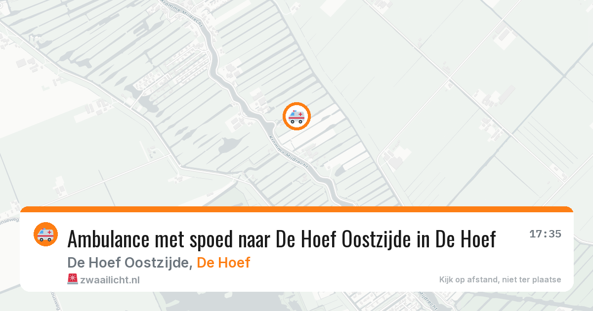 Ambulance met spoed naar De Hoef Oostzijde in De Hoef — 10 jun 2026