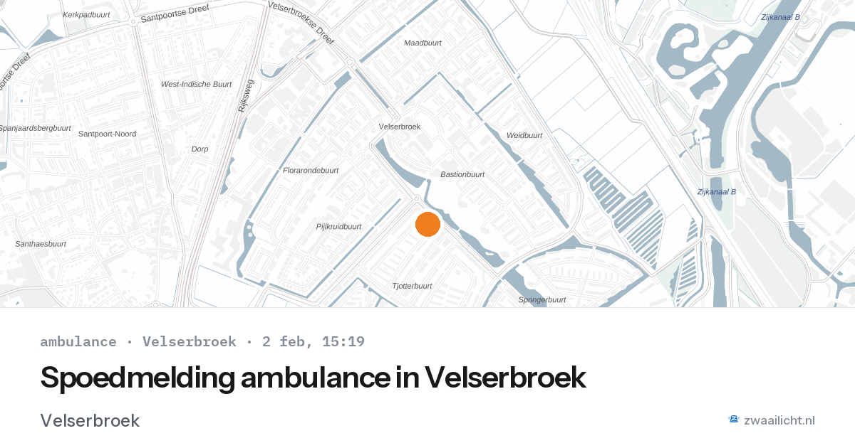 Spoedmelding ambulance in Velserbroek — 2 feb 2026