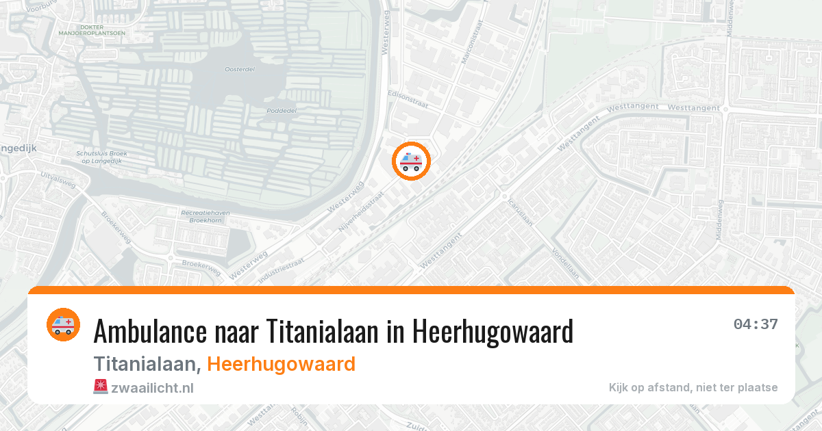 Ambulance naar Titanialaan in Heerhugowaard — 4 jul 2026
