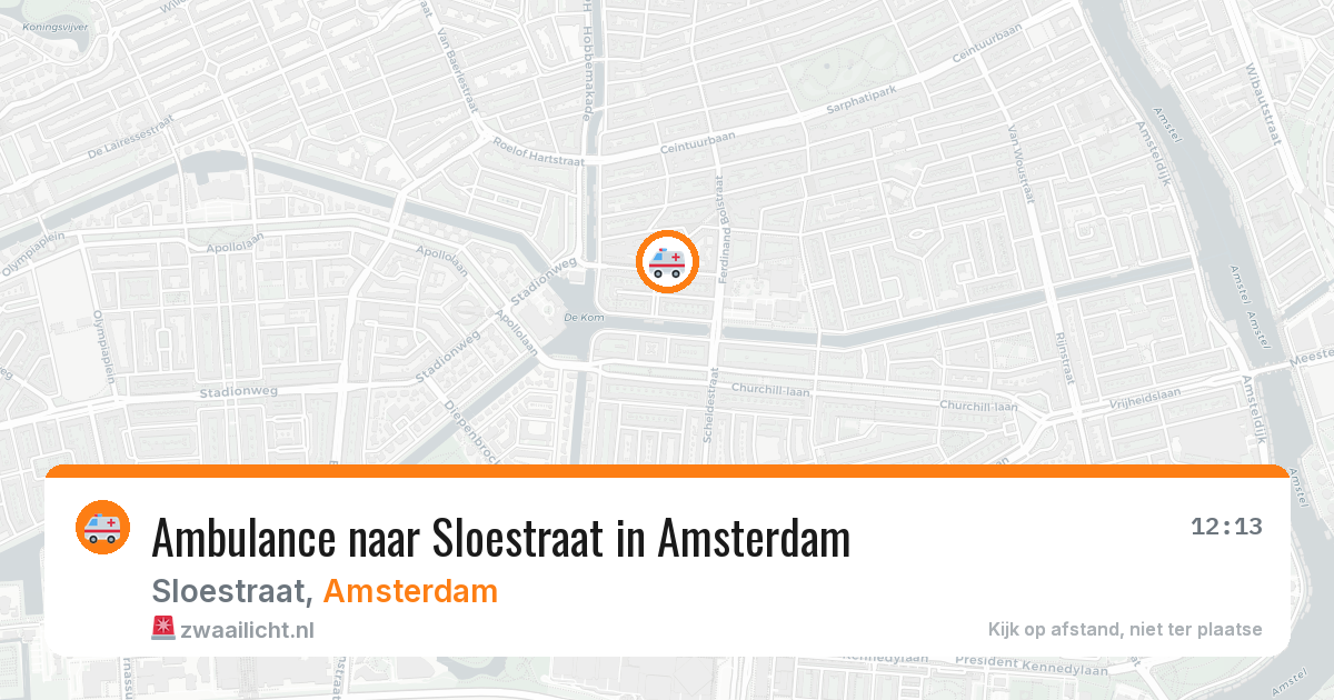 Ambulance naar Sloestraat in Amsterdam — 7 mei 2026