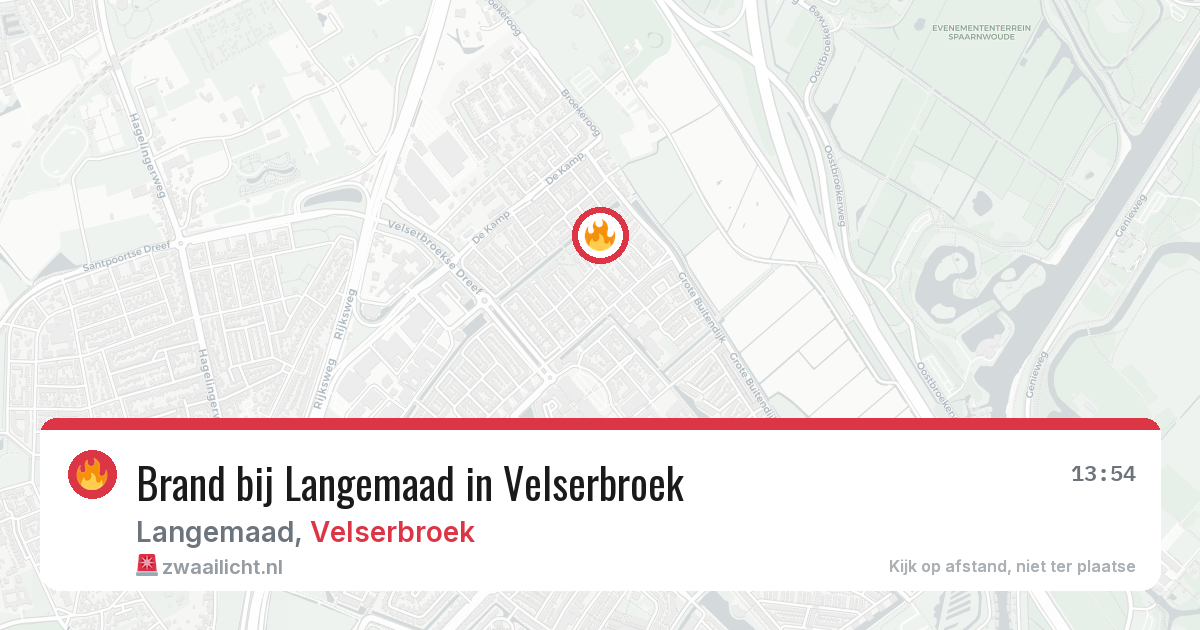 Brand bij Langemaad in Velserbroek — 19 mei 2026