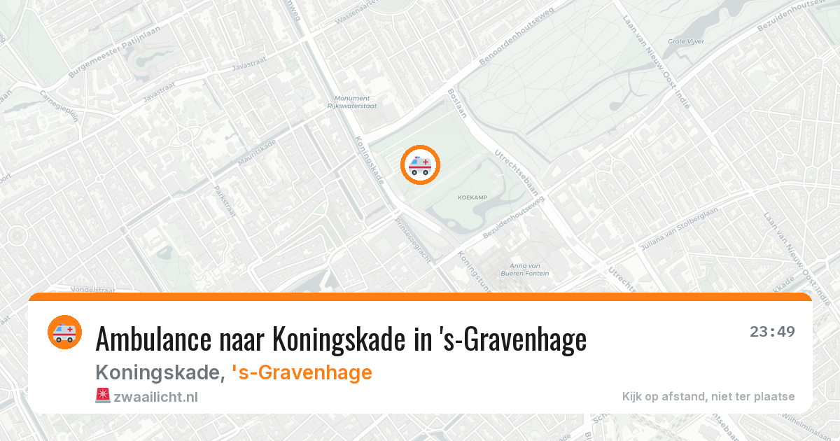 Ambulance naar Koningskade in 's-Gravenhage — 16 mei 2026