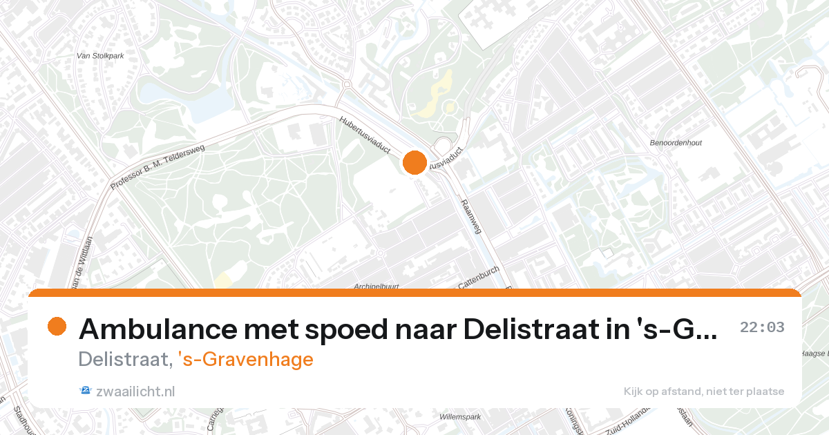 Ambulance met spoed naar Delistraat in 's-Gravenhage — 27 aug 2026