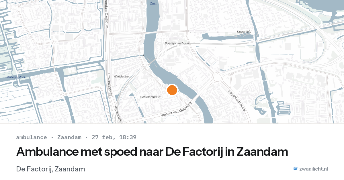 Ambulance met spoed naar De Factorij in Zaandam — 27 feb 2026