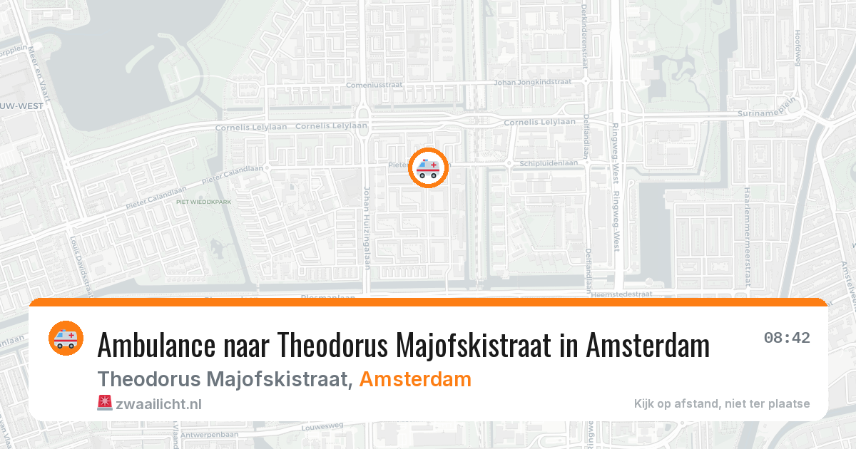 Ambulance naar Theodorus Majofskistraat in Amsterdam — 2 aug 2026