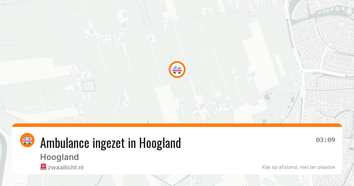 Ambulance ingezet in Hoogland — 12 aug 2026