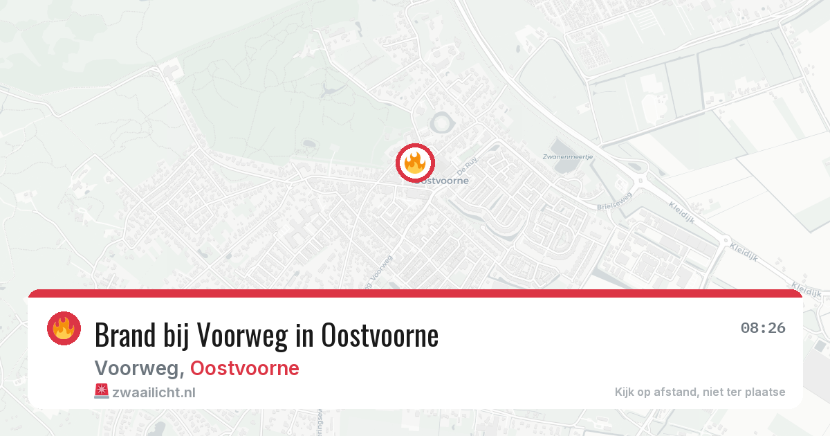 Brand bij Voorweg in Oostvoorne — 12 mei 2026