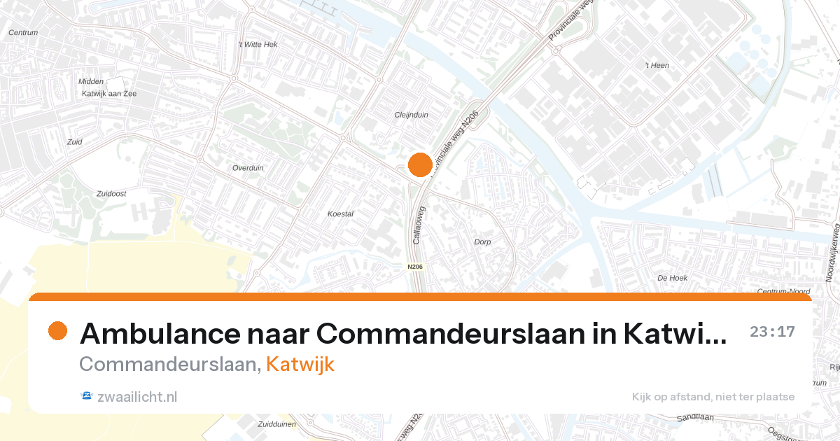 Ambulance naar Commandeurslaan in Katwijk — 9 apr 2026