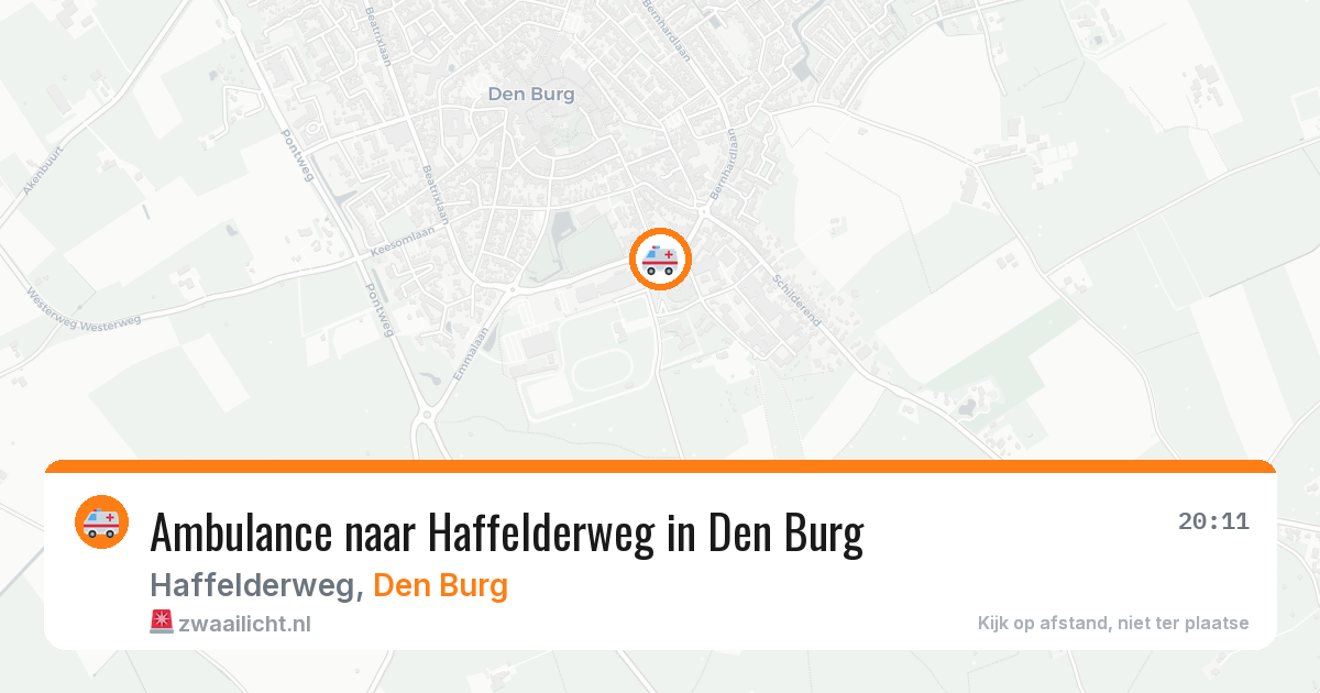 Ambulance naar Haffelderweg in Den Burg — 4 aug 2026