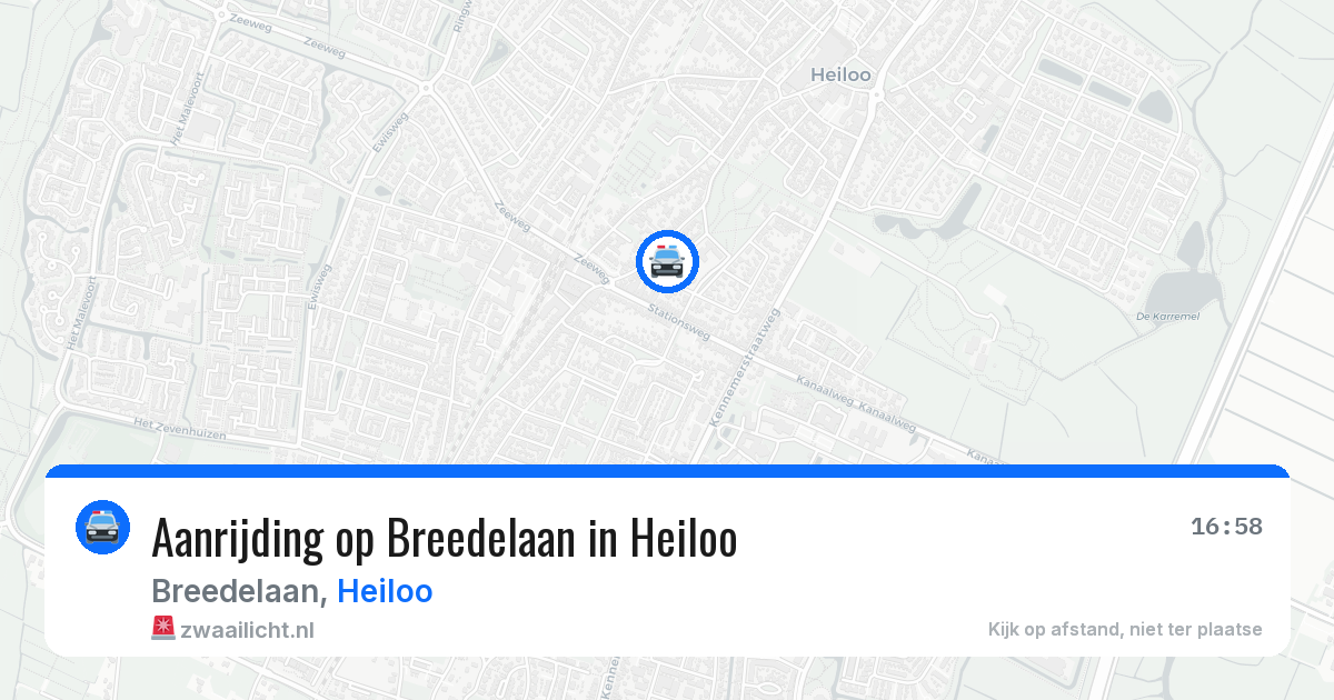 Aanrijding op Breedelaan in Heiloo — 10 aug 2026