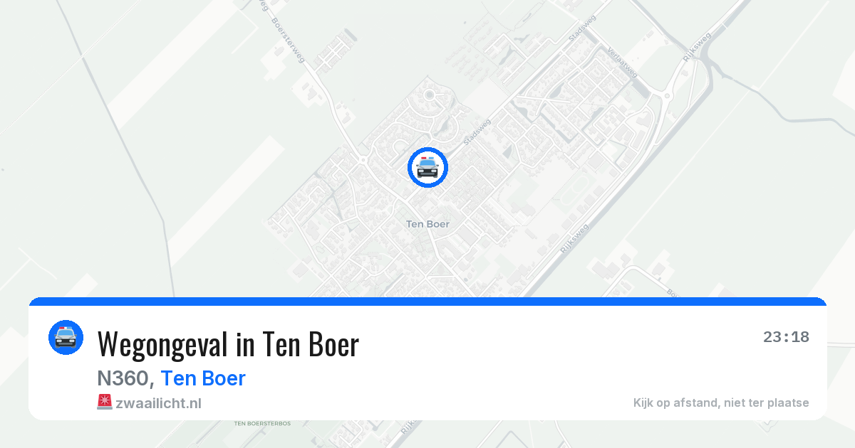 Wegongeval in Ten Boer — 5 mei 2026
