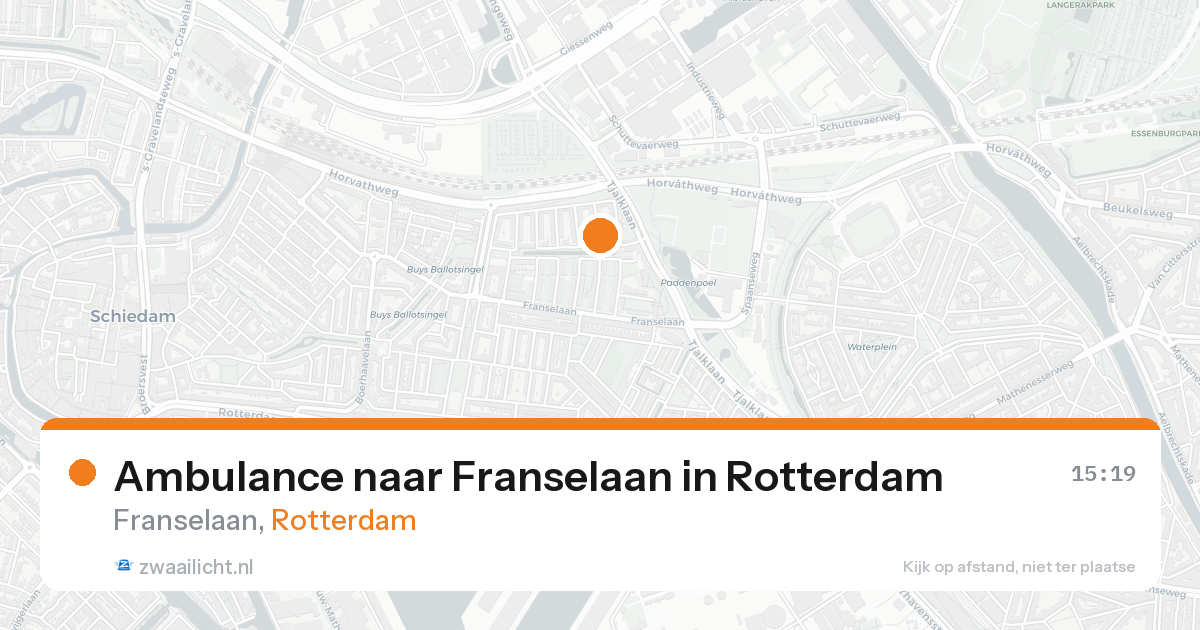 Ambulance naar Franselaan in Rotterdam — 25 aug 2026
