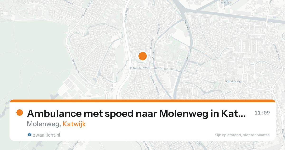 Ambulance met spoed naar Molenweg in Katwijk — 12 aug 2026