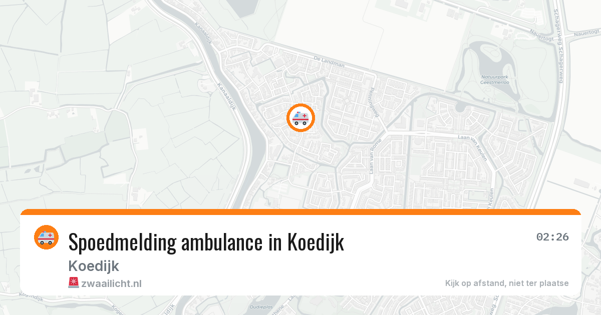 Spoedmelding ambulance in Koedijk — 24 jun 2026