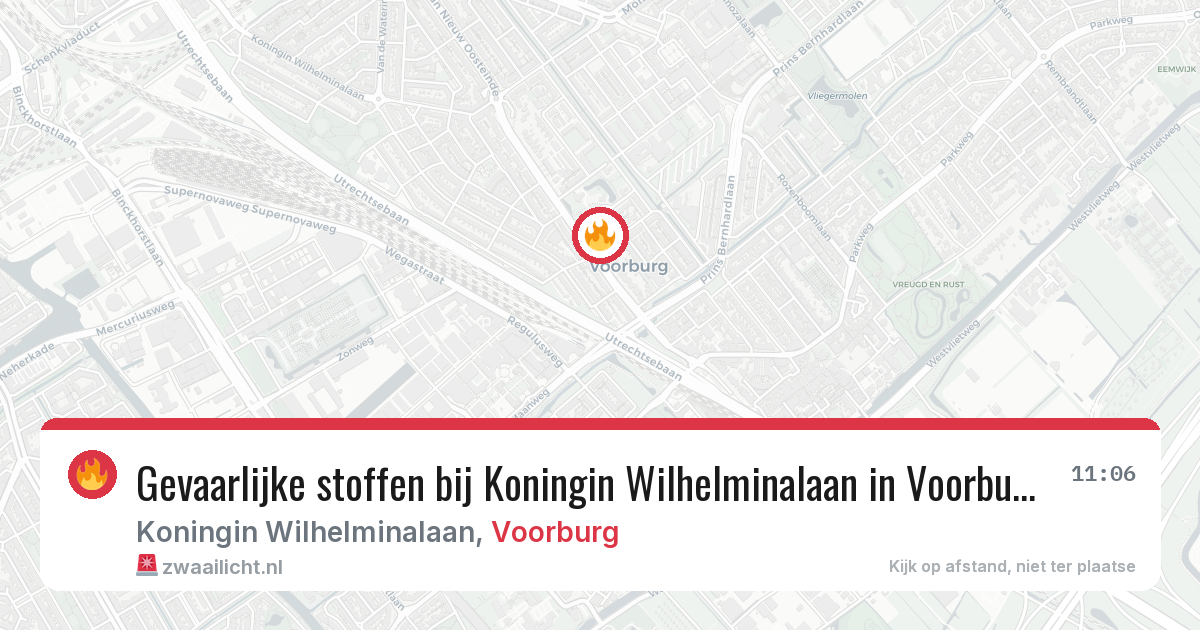 Gevaarlijke stoffen bij Koningin Wilhelminalaan in Voorburg — 15 mei 2026