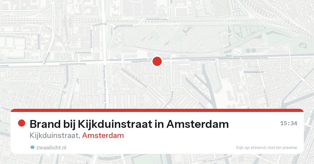 Brand bij Kijkduinstraat in Amsterdam — 23 aug 2026