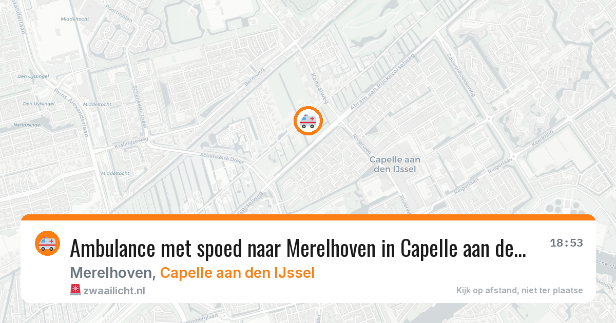 Ambulance met spoed naar Merelhoven in Capelle aan den IJssel — 31 mrt 2026
