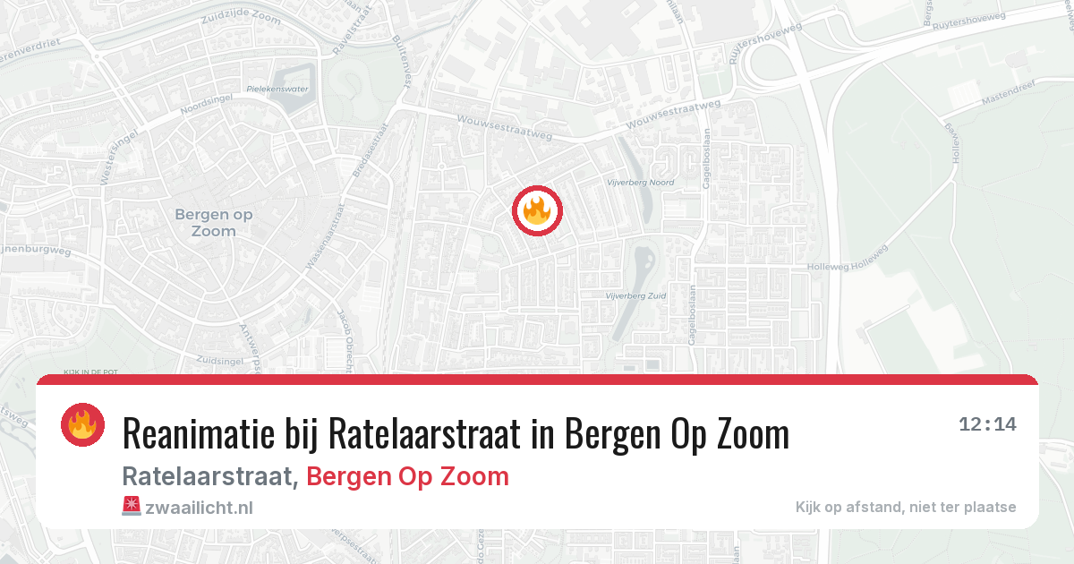 Reanimatie bij Ratelaarstraat in Bergen Op Zoom — 26 mrt 2026