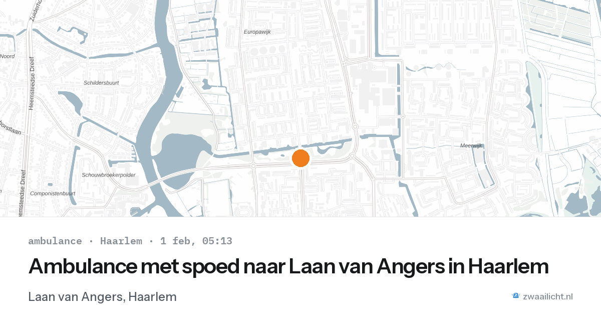 Ambulance met spoed naar Laan van Angers in Haarlem — 1 feb 2026