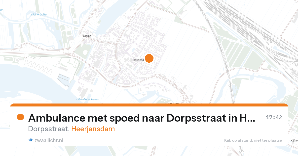 Ambulance met spoed naar Dorpsstraat in Heerjansdam — 26 aug 2026