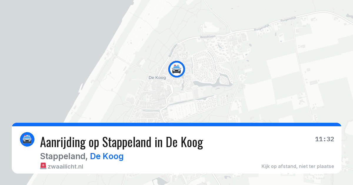 Aanrijding op Stappeland in De Koog — 23 mei 2026