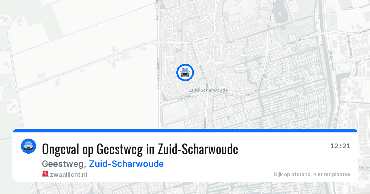 Ongeval op Geestweg in Zuid-Scharwoude — 18 jul 2026