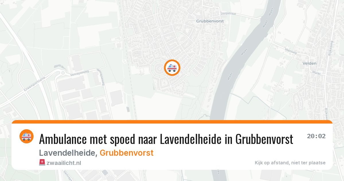 Ambulance met spoed naar Lavendelheide in Grubbenvorst — 12 jun 2026